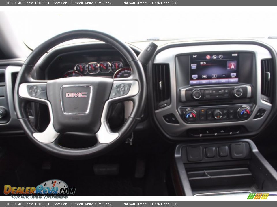 Dashboard of 2015 GMC Sierra 1500 SLE Crew Cab Photo #22