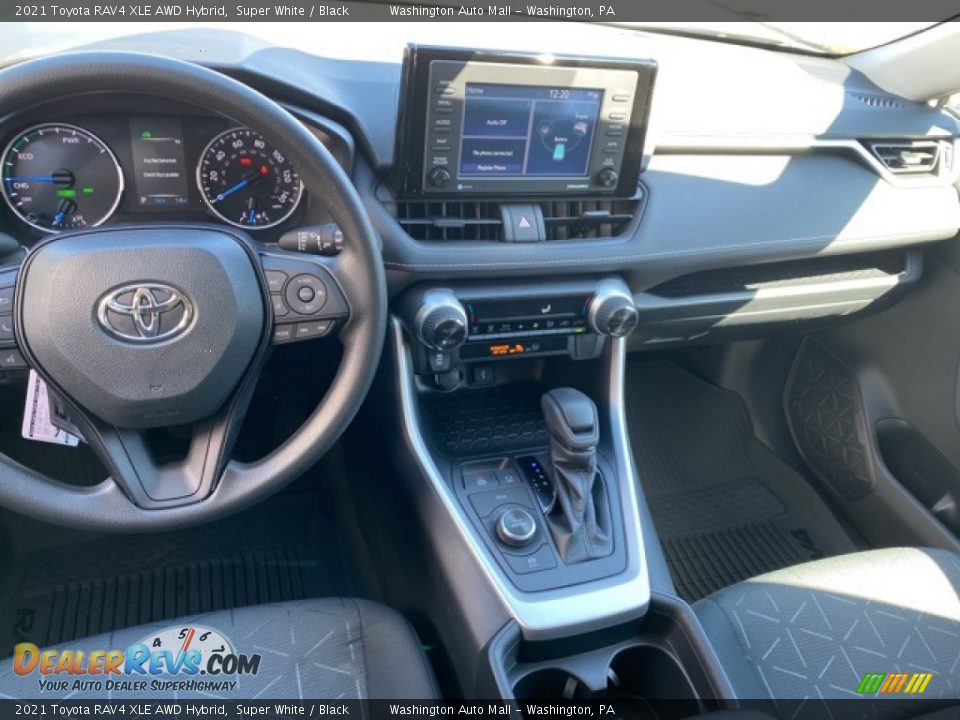 2021 Toyota RAV4 XLE AWD Hybrid Super White / Black Photo #3