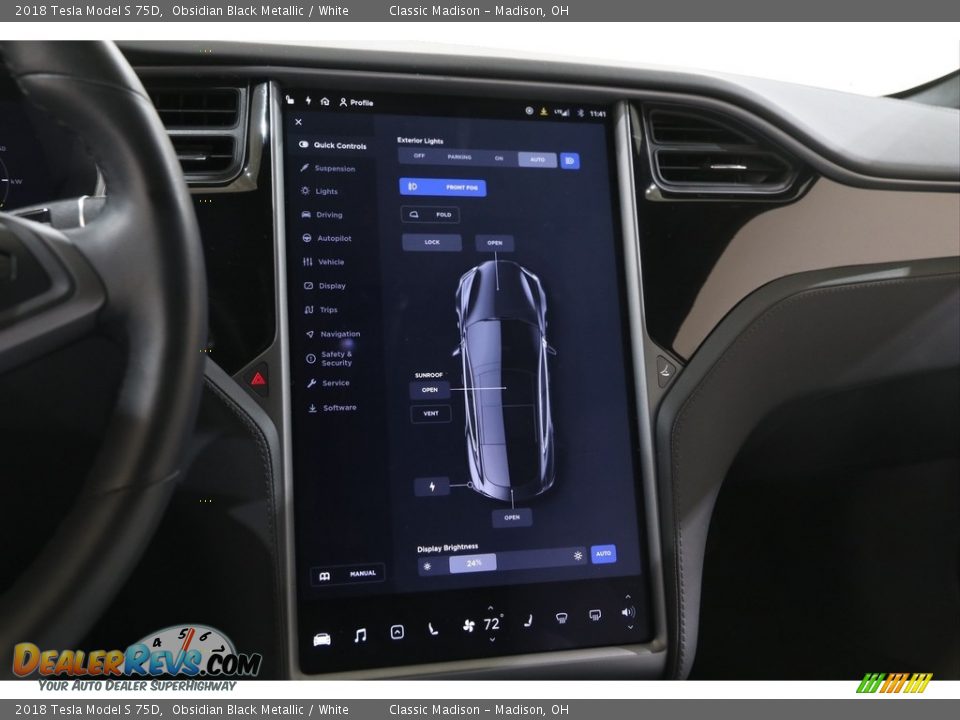 2018 Tesla Model S 75D Obsidian Black Metallic / White Photo #10