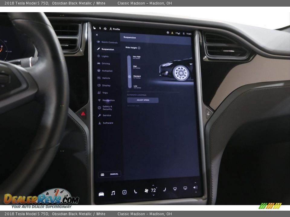 2018 Tesla Model S 75D Obsidian Black Metallic / White Photo #11