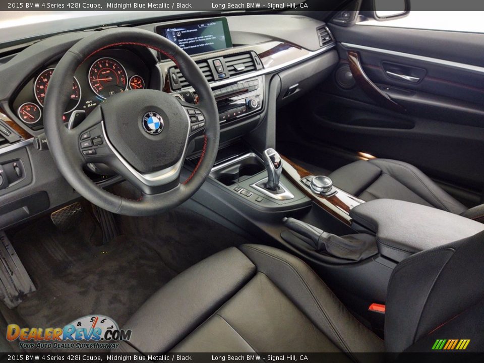 Black Interior - 2015 BMW 4 Series 428i Coupe Photo #16