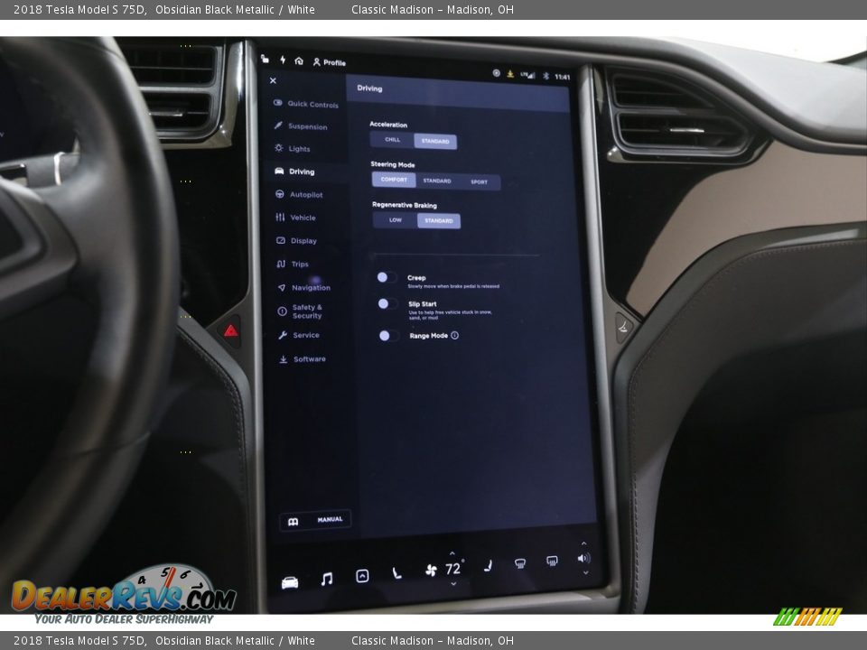 2018 Tesla Model S 75D Obsidian Black Metallic / White Photo #13