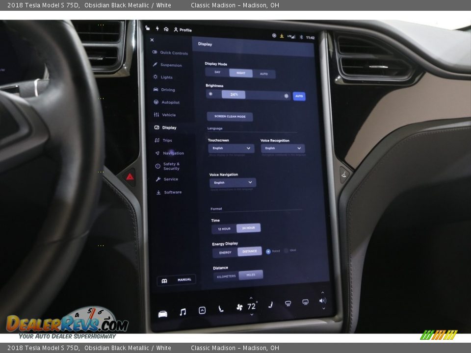 2018 Tesla Model S 75D Obsidian Black Metallic / White Photo #16