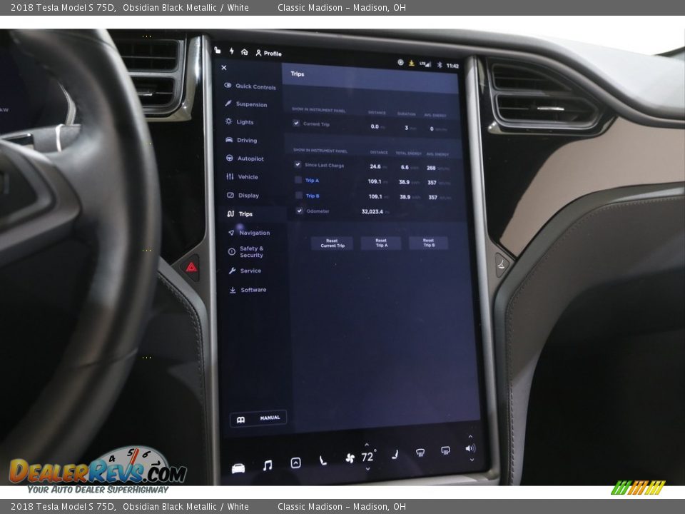 2018 Tesla Model S 75D Obsidian Black Metallic / White Photo #17