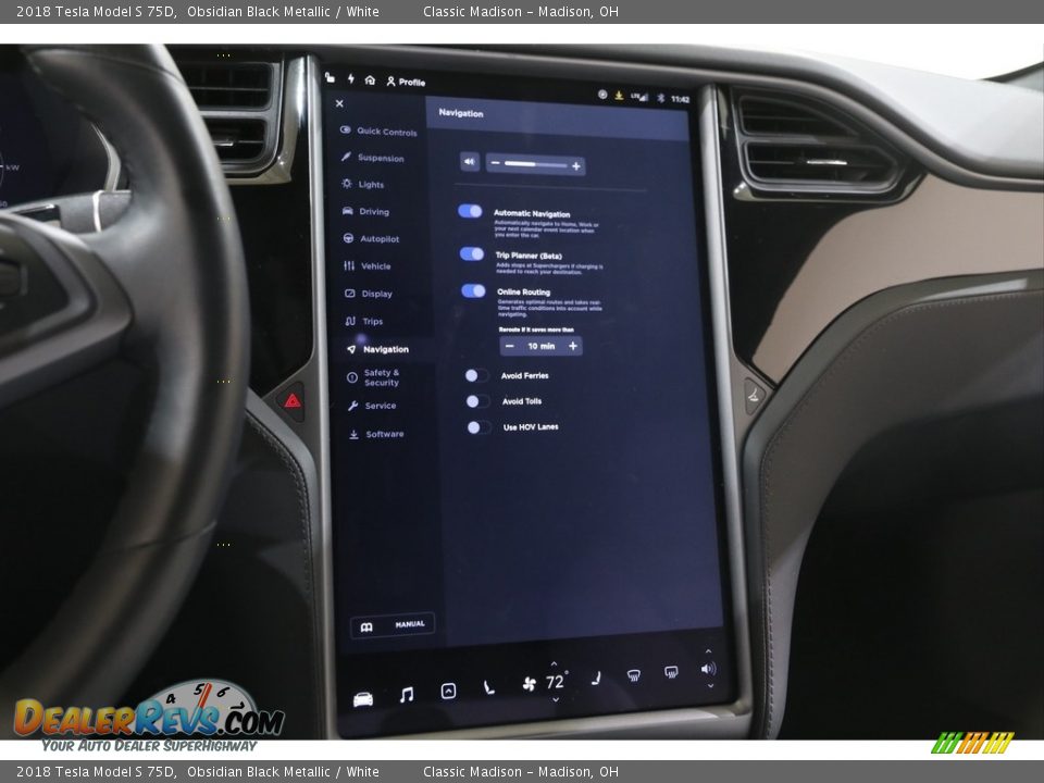 2018 Tesla Model S 75D Obsidian Black Metallic / White Photo #18