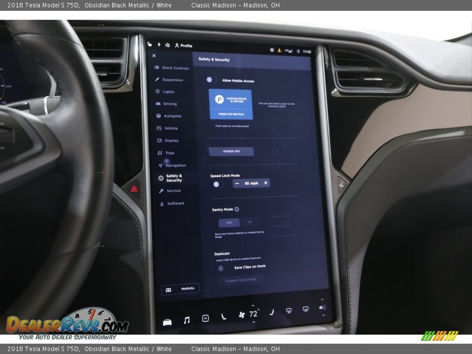 2018 Tesla Model S 75D Obsidian Black Metallic / White Photo #19