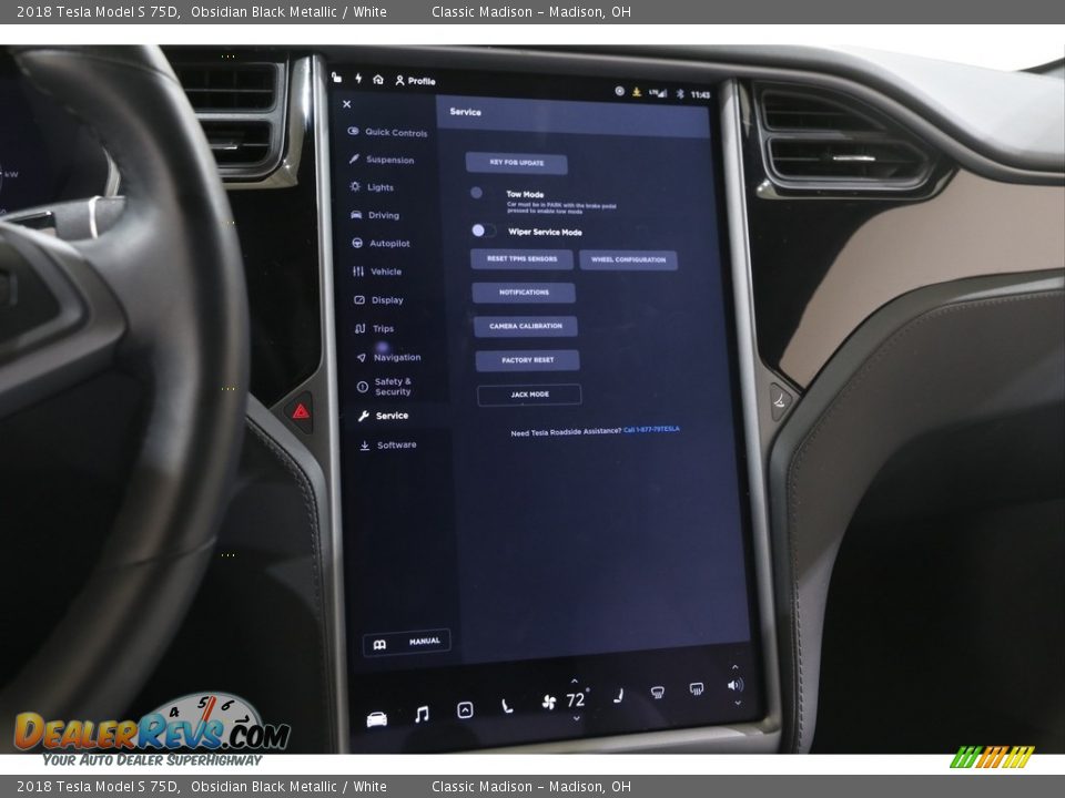 2018 Tesla Model S 75D Obsidian Black Metallic / White Photo #20