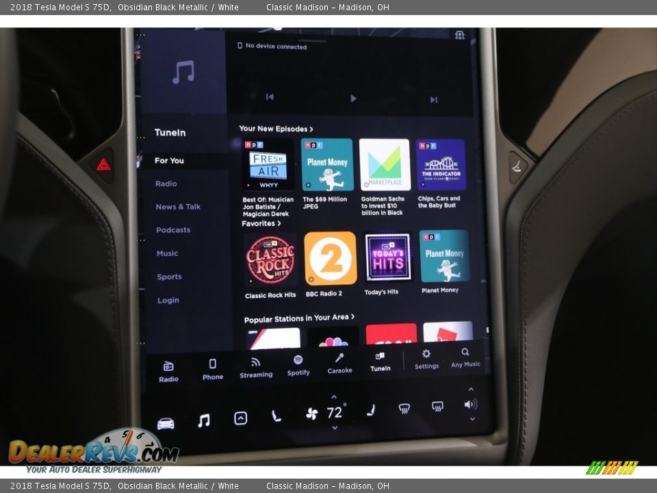 2018 Tesla Model S 75D Obsidian Black Metallic / White Photo #26