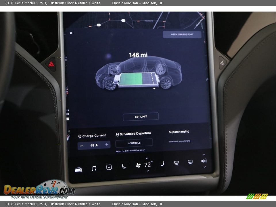 2018 Tesla Model S 75D Obsidian Black Metallic / White Photo #27