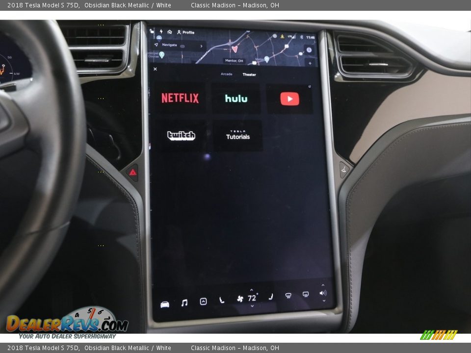 2018 Tesla Model S 75D Obsidian Black Metallic / White Photo #28