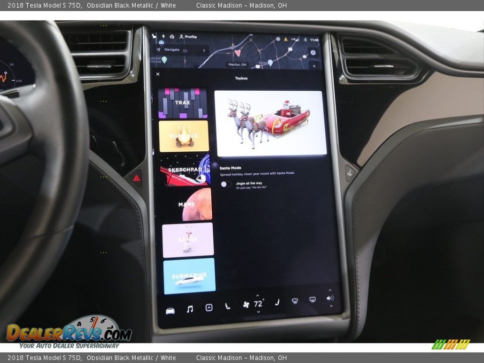 2018 Tesla Model S 75D Obsidian Black Metallic / White Photo #29