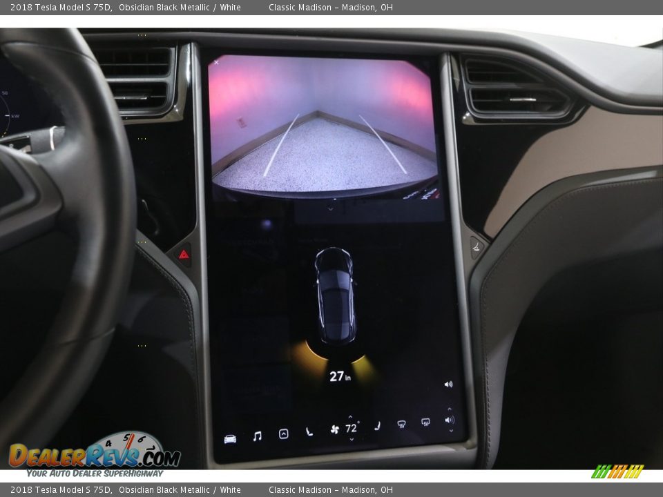 2018 Tesla Model S 75D Obsidian Black Metallic / White Photo #30