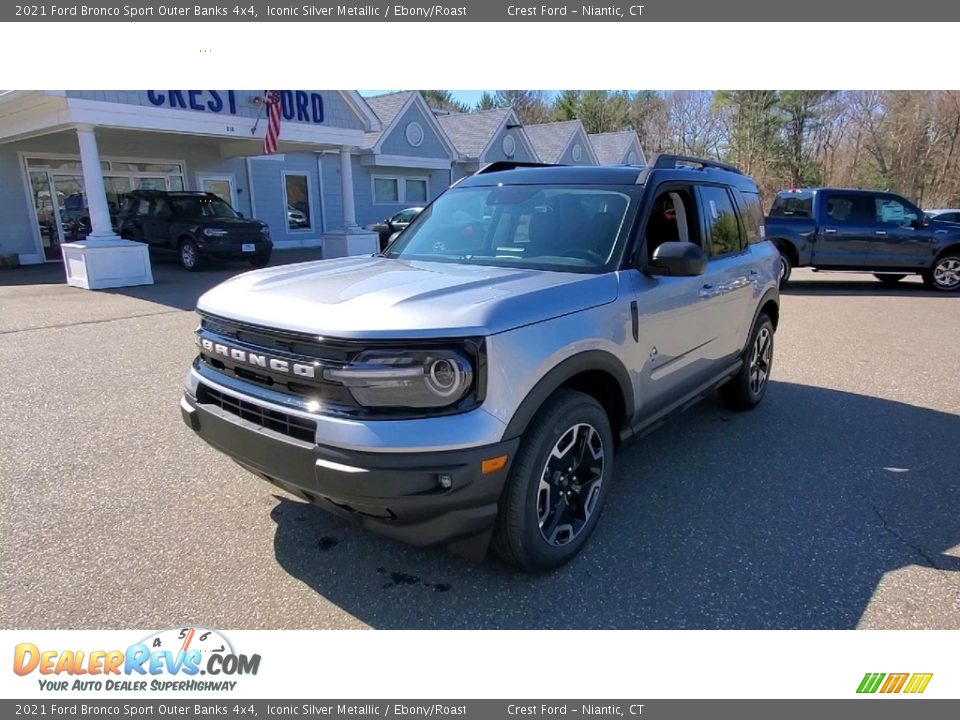 2021 Ford Bronco Sport Outer Banks 4x4 Iconic Silver Metallic / Ebony/Roast Photo #3