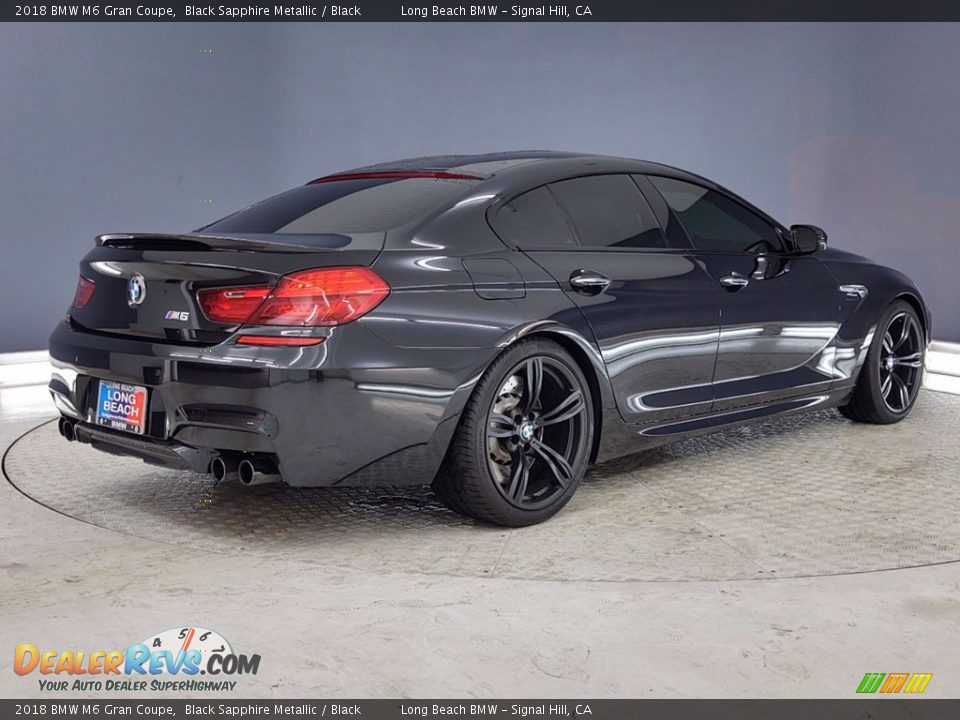 2018 BMW M6 Gran Coupe Black Sapphire Metallic / Black Photo #5