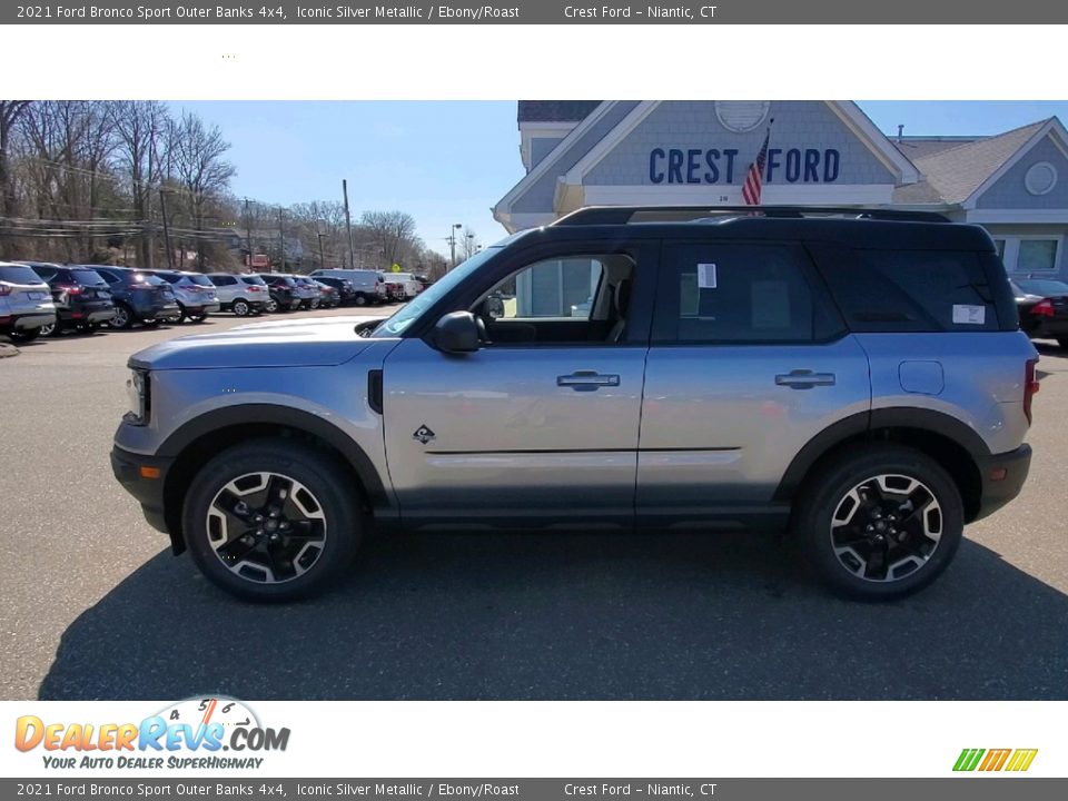 2021 Ford Bronco Sport Outer Banks 4x4 Iconic Silver Metallic / Ebony/Roast Photo #4