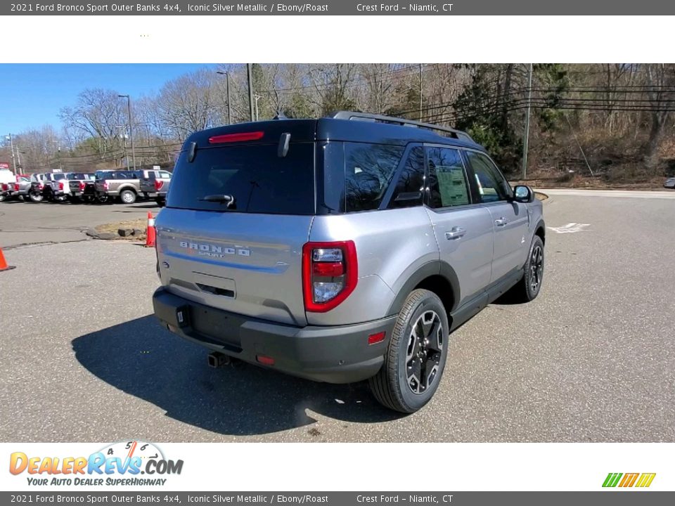 2021 Ford Bronco Sport Outer Banks 4x4 Iconic Silver Metallic / Ebony/Roast Photo #7