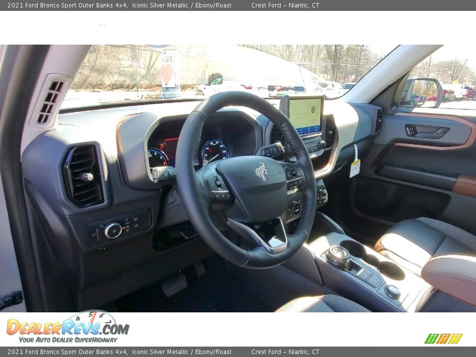 2021 Ford Bronco Sport Outer Banks 4x4 Iconic Silver Metallic / Ebony/Roast Photo #10