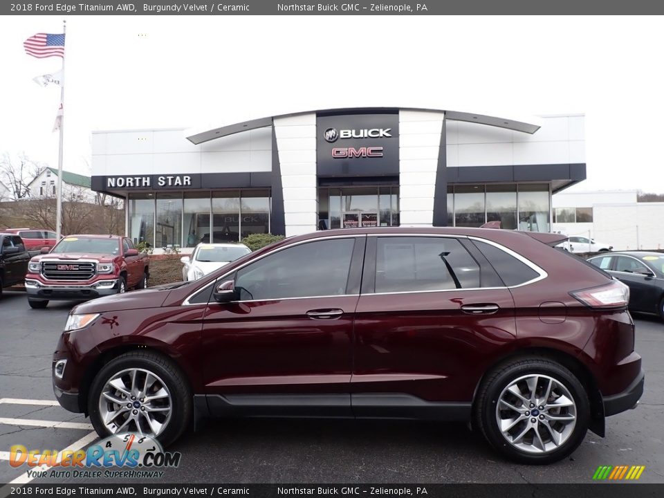 2018 Ford Edge Titanium AWD Burgundy Velvet / Ceramic Photo #1