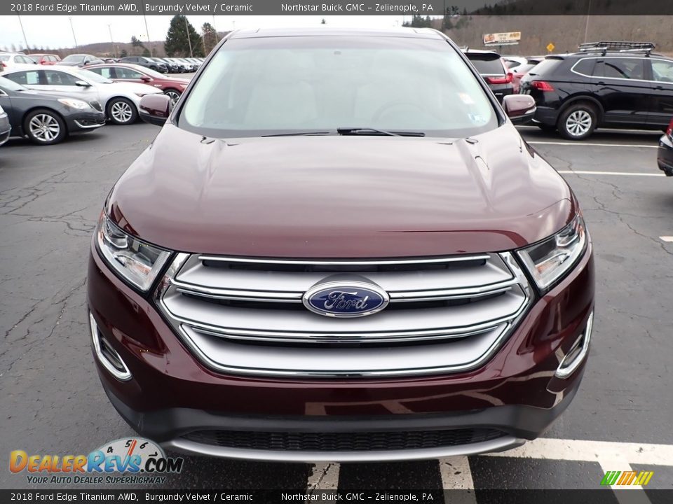 2018 Ford Edge Titanium AWD Burgundy Velvet / Ceramic Photo #3