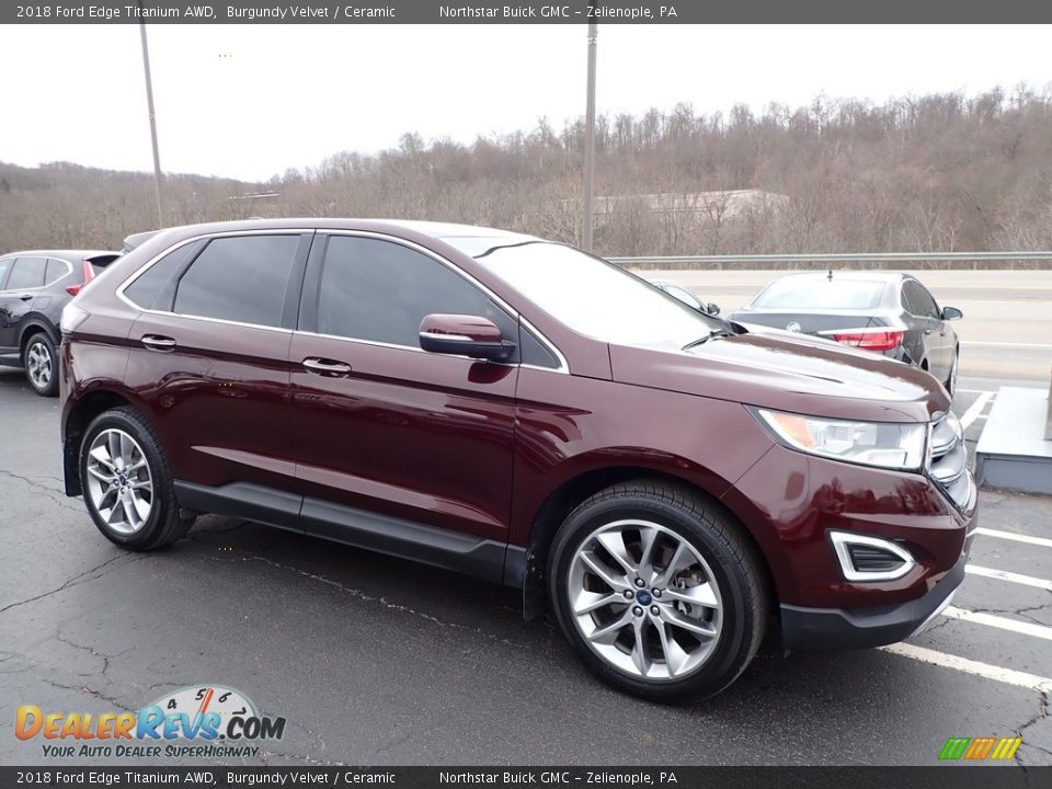 2018 Ford Edge Titanium AWD Burgundy Velvet / Ceramic Photo #4