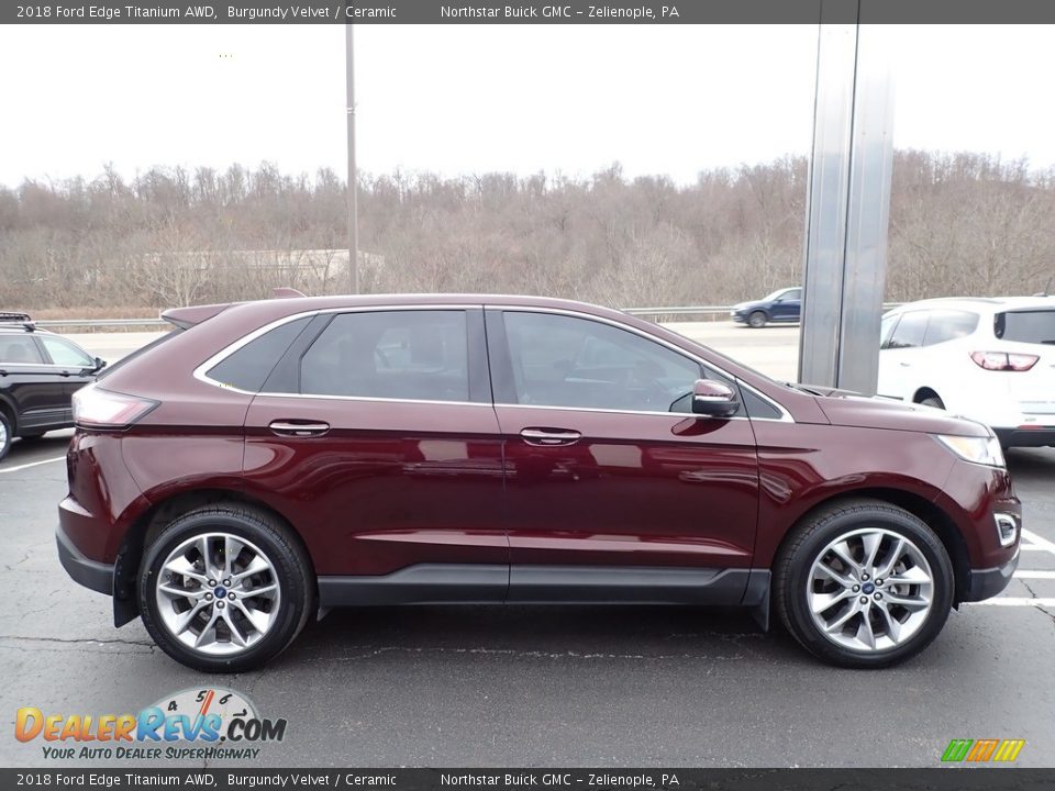 2018 Ford Edge Titanium AWD Burgundy Velvet / Ceramic Photo #5