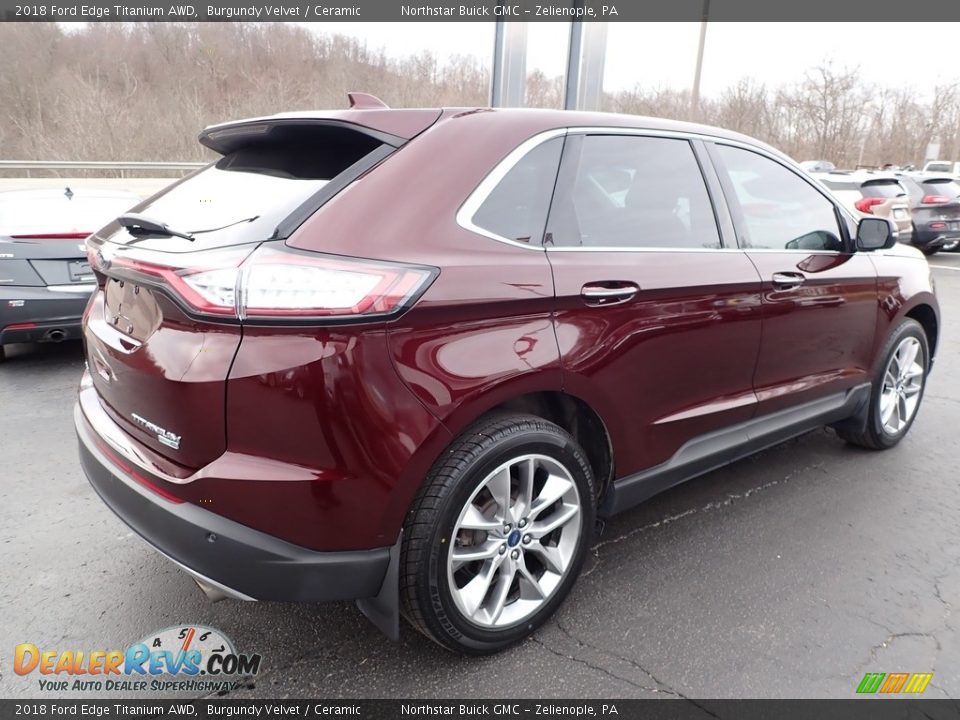 2018 Ford Edge Titanium AWD Burgundy Velvet / Ceramic Photo #8