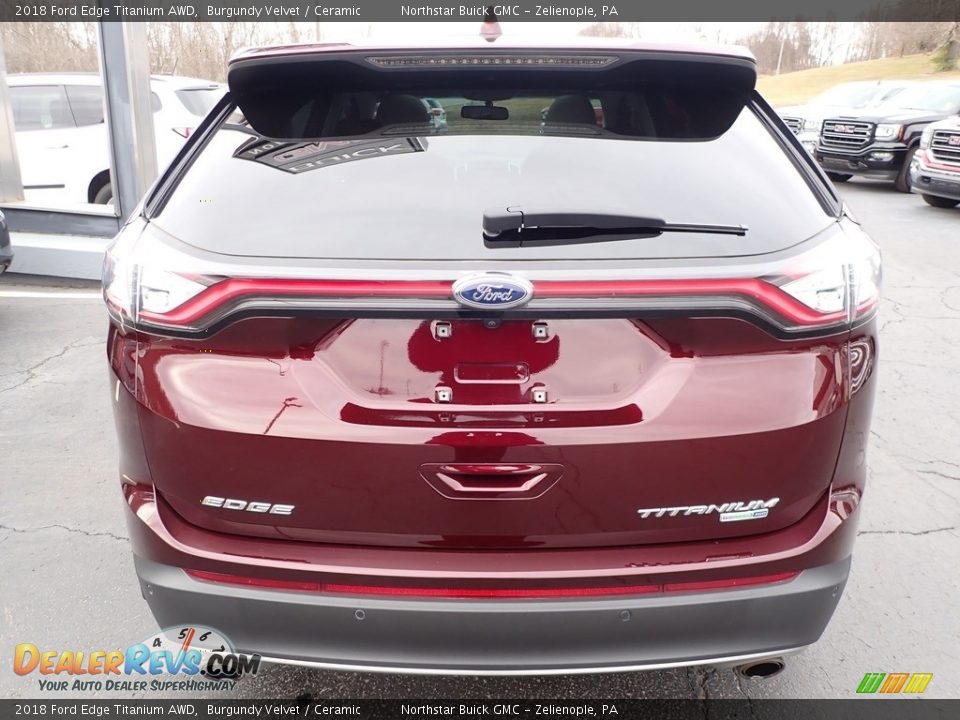 2018 Ford Edge Titanium AWD Burgundy Velvet / Ceramic Photo #9