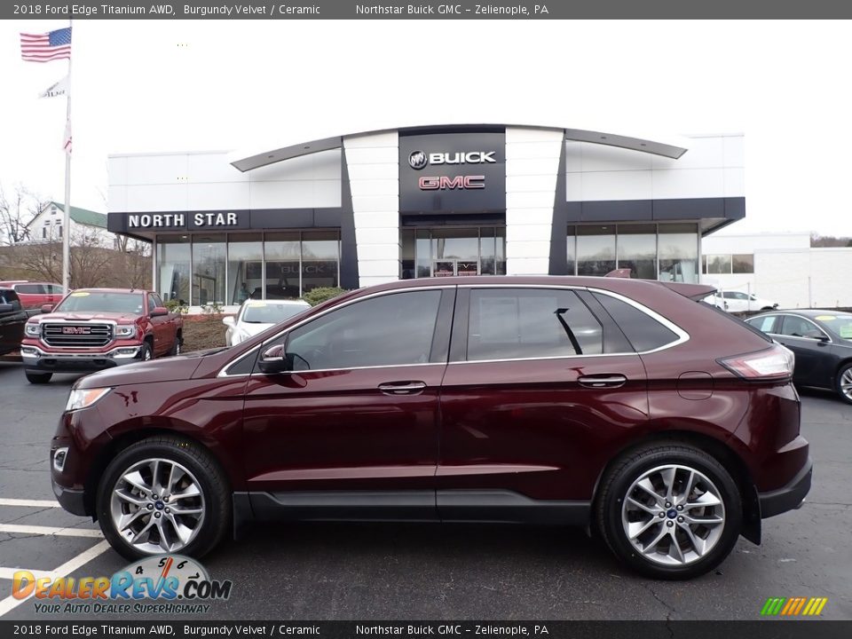 2018 Ford Edge Titanium AWD Burgundy Velvet / Ceramic Photo #13