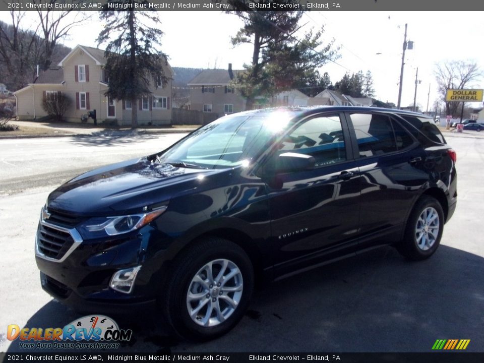 2021 Chevrolet Equinox LS AWD Midnight Blue Metallic / Medium Ash Gray Photo #5