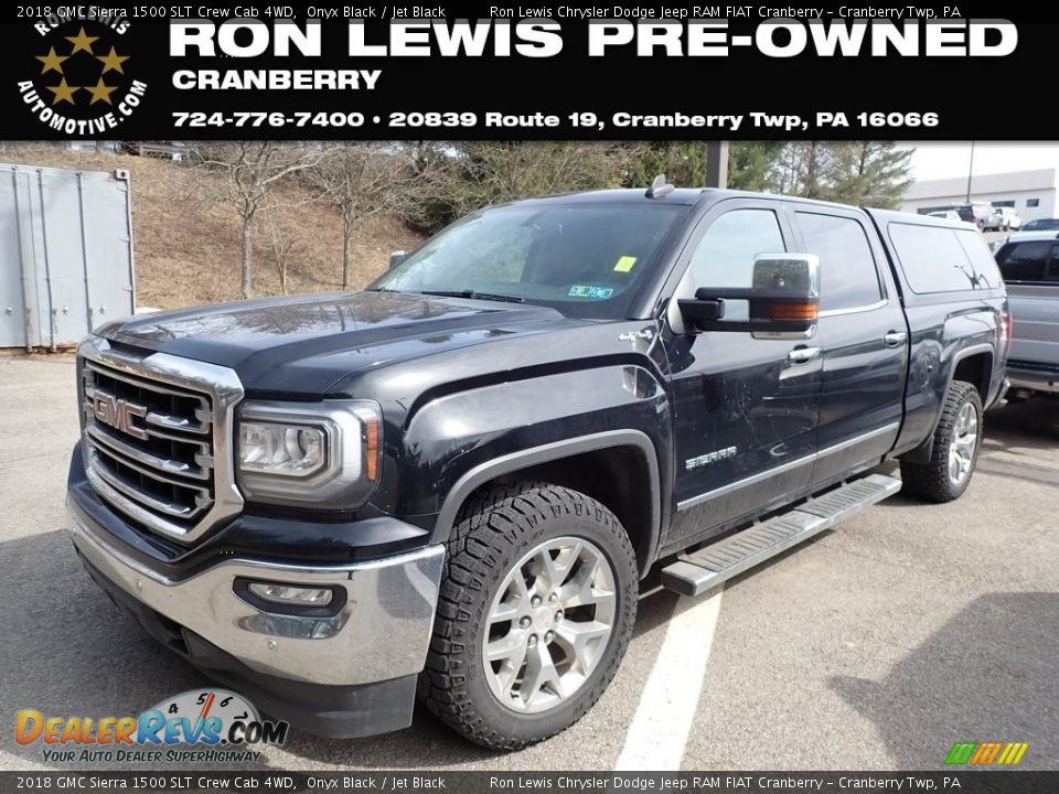 2018 GMC Sierra 1500 SLT Crew Cab 4WD Onyx Black / Jet Black Photo #1