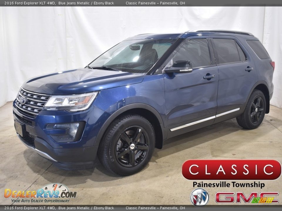 2016 Ford Explorer XLT 4WD Blue Jeans Metallic / Ebony Black Photo #1
