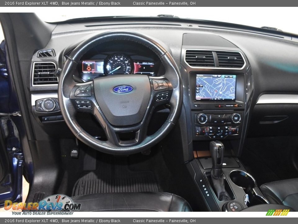 2016 Ford Explorer XLT 4WD Blue Jeans Metallic / Ebony Black Photo #13