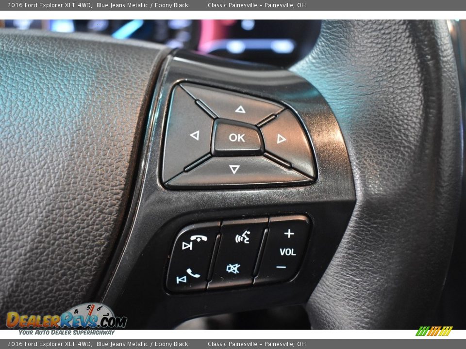 2016 Ford Explorer XLT 4WD Blue Jeans Metallic / Ebony Black Photo #17