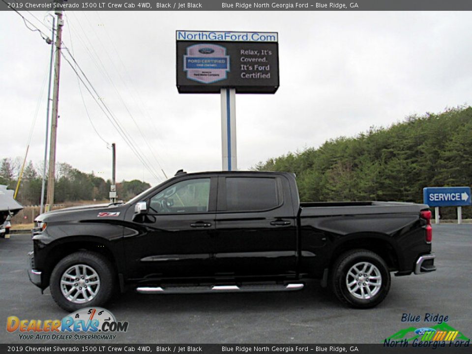 2019 Chevrolet Silverado 1500 LT Crew Cab 4WD Black / Jet Black Photo #2