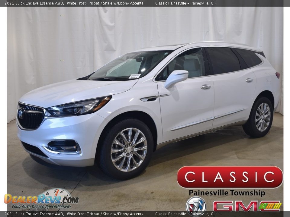 2021 Buick Enclave Essence AWD White Frost Tricoat / Shale w/Ebony Accents Photo #1