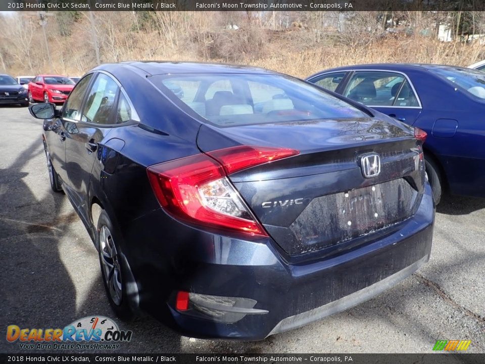 2018 Honda Civic LX Sedan Cosmic Blue Metallic / Black Photo #2