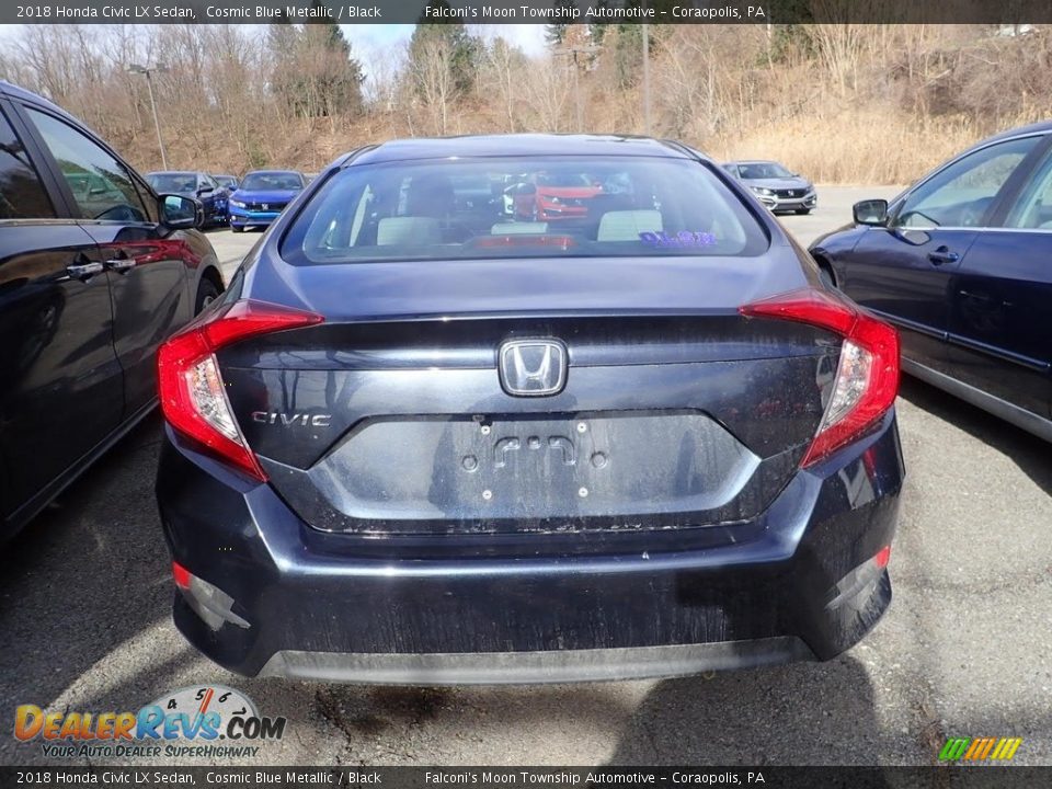 2018 Honda Civic LX Sedan Cosmic Blue Metallic / Black Photo #3