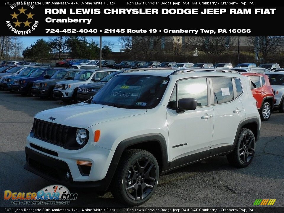 2021 Jeep Renegade 80th Annivesary 4x4 Alpine White / Black Photo #1