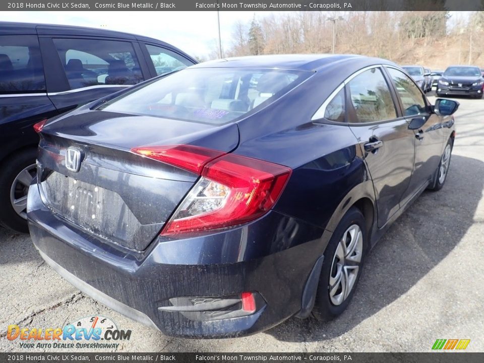 2018 Honda Civic LX Sedan Cosmic Blue Metallic / Black Photo #4