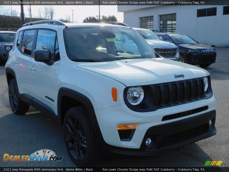 2021 Jeep Renegade 80th Annivesary 4x4 Alpine White / Black Photo #3