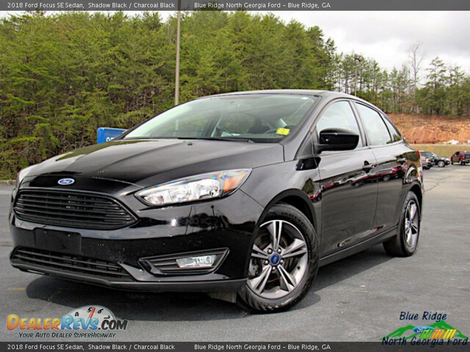 2018 Ford Focus SE Sedan Shadow Black / Charcoal Black Photo #1