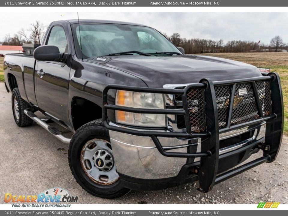 2011 Chevrolet Silverado 2500HD Regular Cab 4x4 Black / Dark Titanium Photo #1