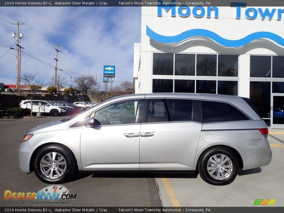 2014 Honda Odyssey EX-L Alabaster Silver Metallic / Gray Photo #2