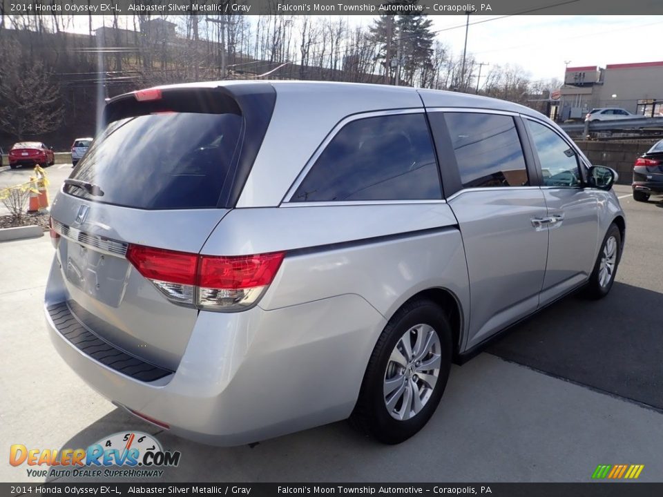 2014 Honda Odyssey EX-L Alabaster Silver Metallic / Gray Photo #6