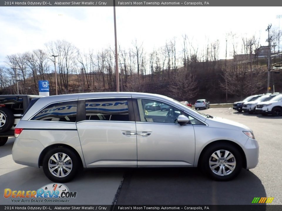 2014 Honda Odyssey EX-L Alabaster Silver Metallic / Gray Photo #7