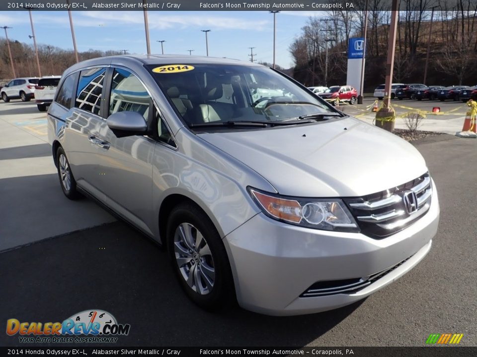 2014 Honda Odyssey EX-L Alabaster Silver Metallic / Gray Photo #8