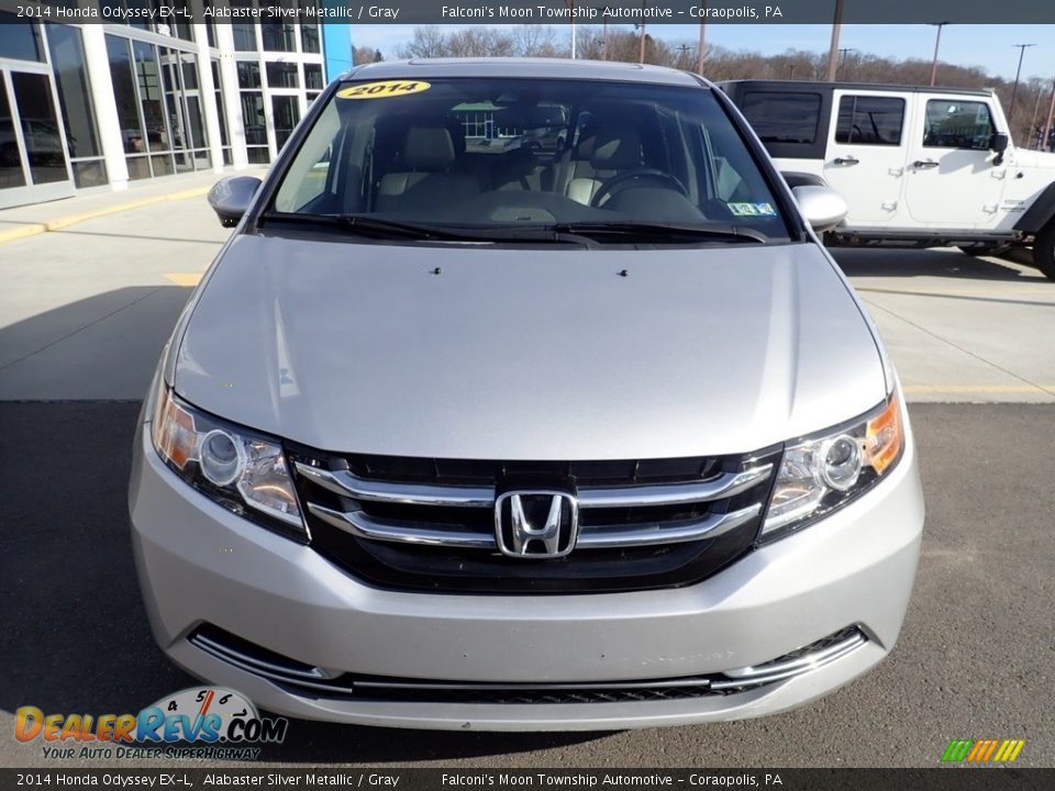 2014 Honda Odyssey EX-L Alabaster Silver Metallic / Gray Photo #9