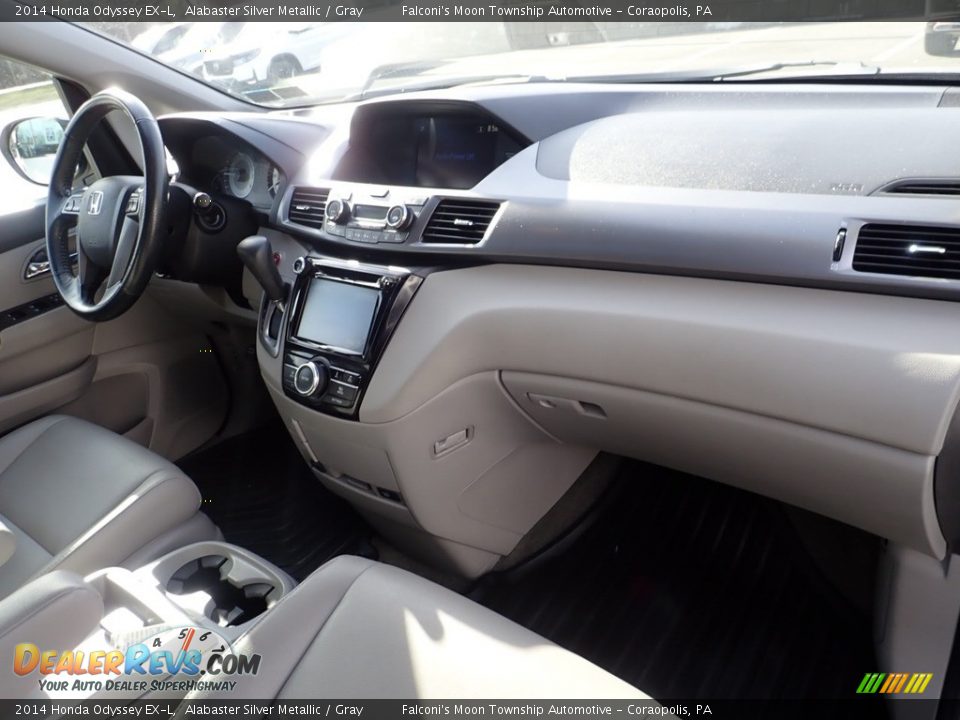 2014 Honda Odyssey EX-L Alabaster Silver Metallic / Gray Photo #12