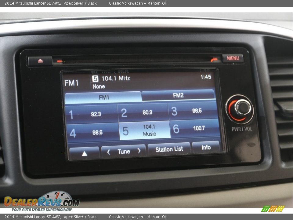 2014 Mitsubishi Lancer SE AWC Apex Silver / Black Photo #10