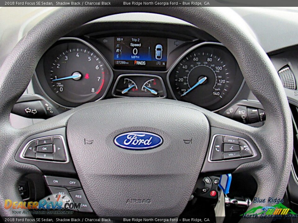 2018 Ford Focus SE Sedan Shadow Black / Charcoal Black Photo #17